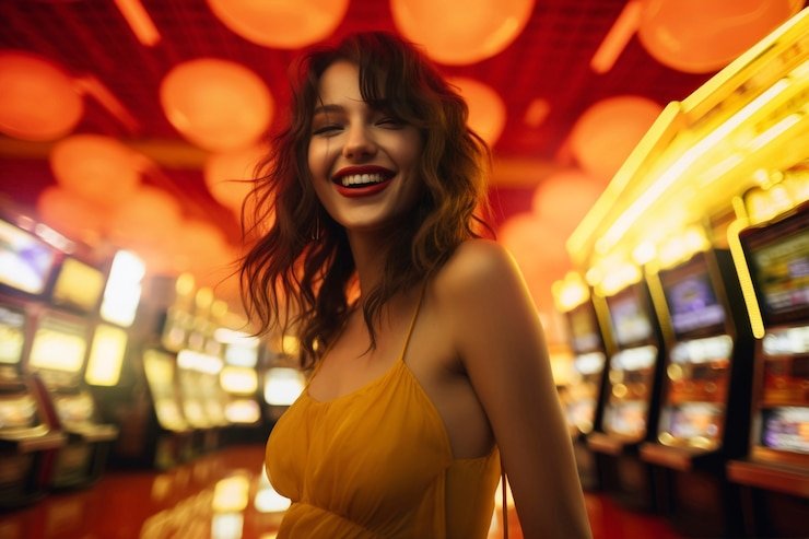 Pengguna bermain live casino melalui perangkat mobile dengan koneksi internet stabil